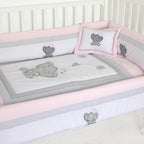 Set de Cuna y 4 protectores - Prestige - Elefante puro amor