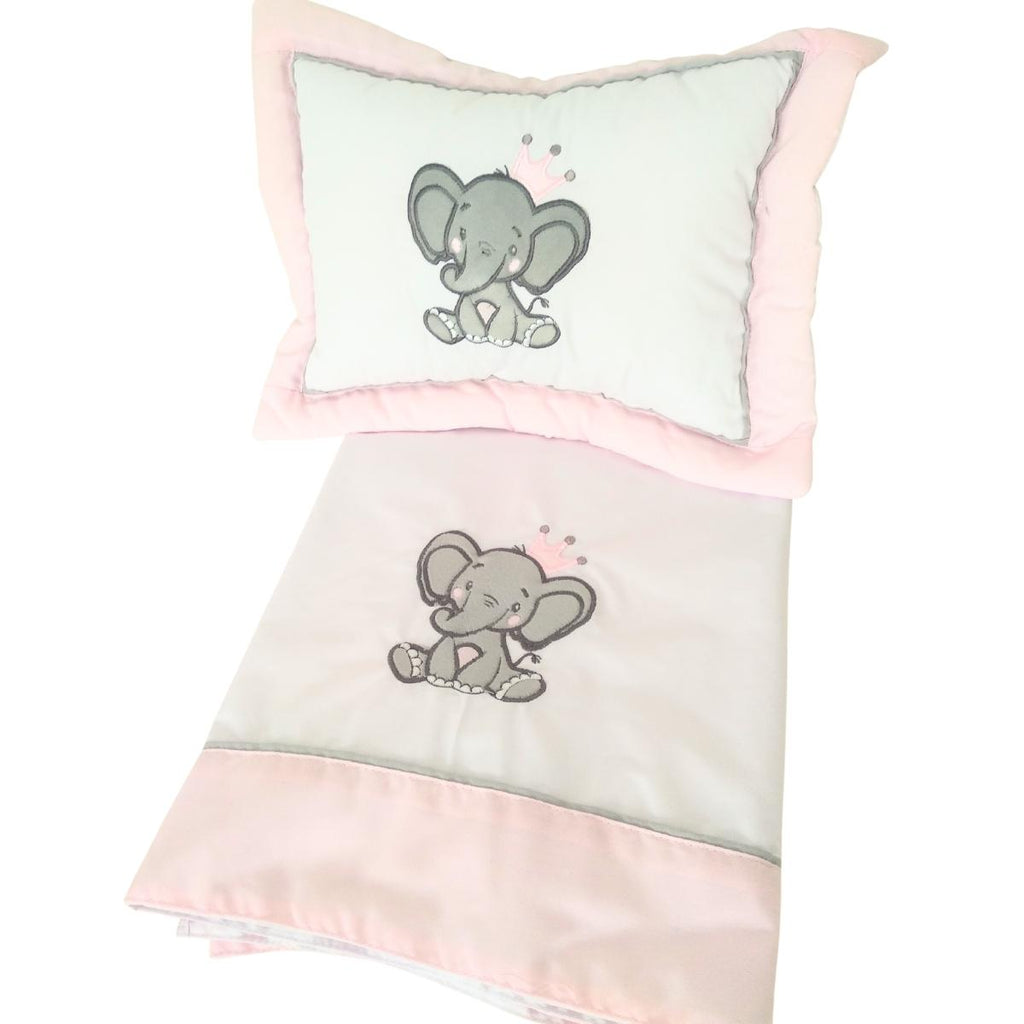 Set de Cuna y 4 protectores - Prestige - Elefante puro amor