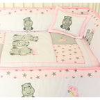 Set de Cuna y 4 protectores - Prestige - La Familia hipopotamo