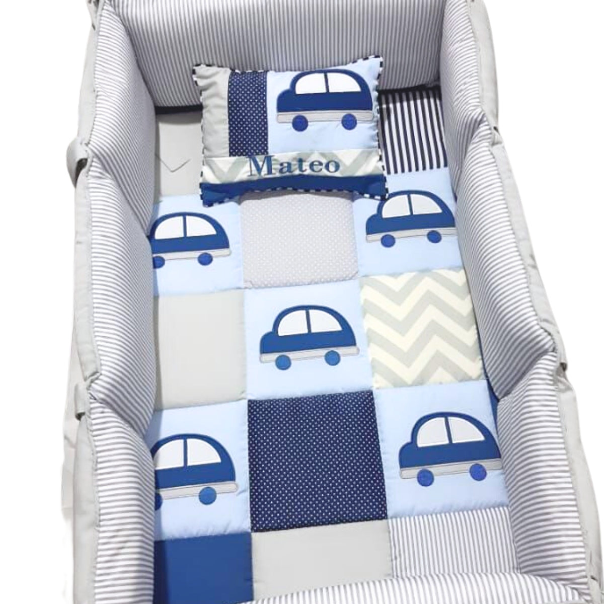 Set de Cuna y 4 protectores - Moisés Mecedora - Prestige - Autos