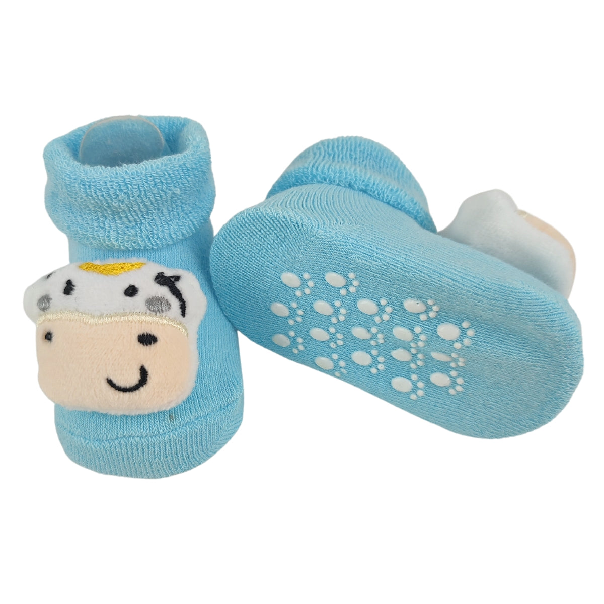 Medias Sonajeras - Vaca - Celeste