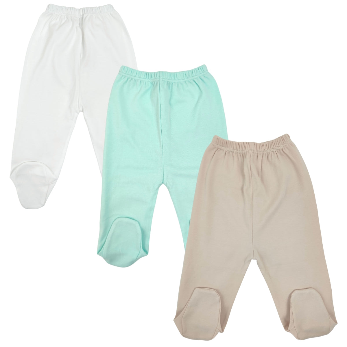 Pack 3 pantalones con pies 100% algodón - 06