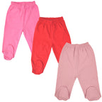 Pack 3 pantalones con pies 100% algodón - 07