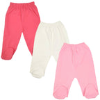 Pack 3 pantalones con pies 100% algodón - 08