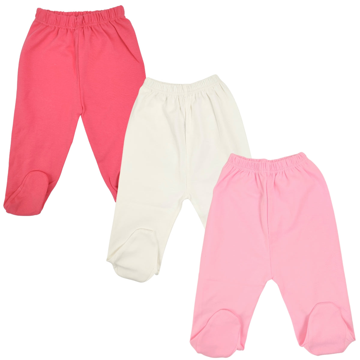 Pack 3 pantalones con pies 100% algodón - 08