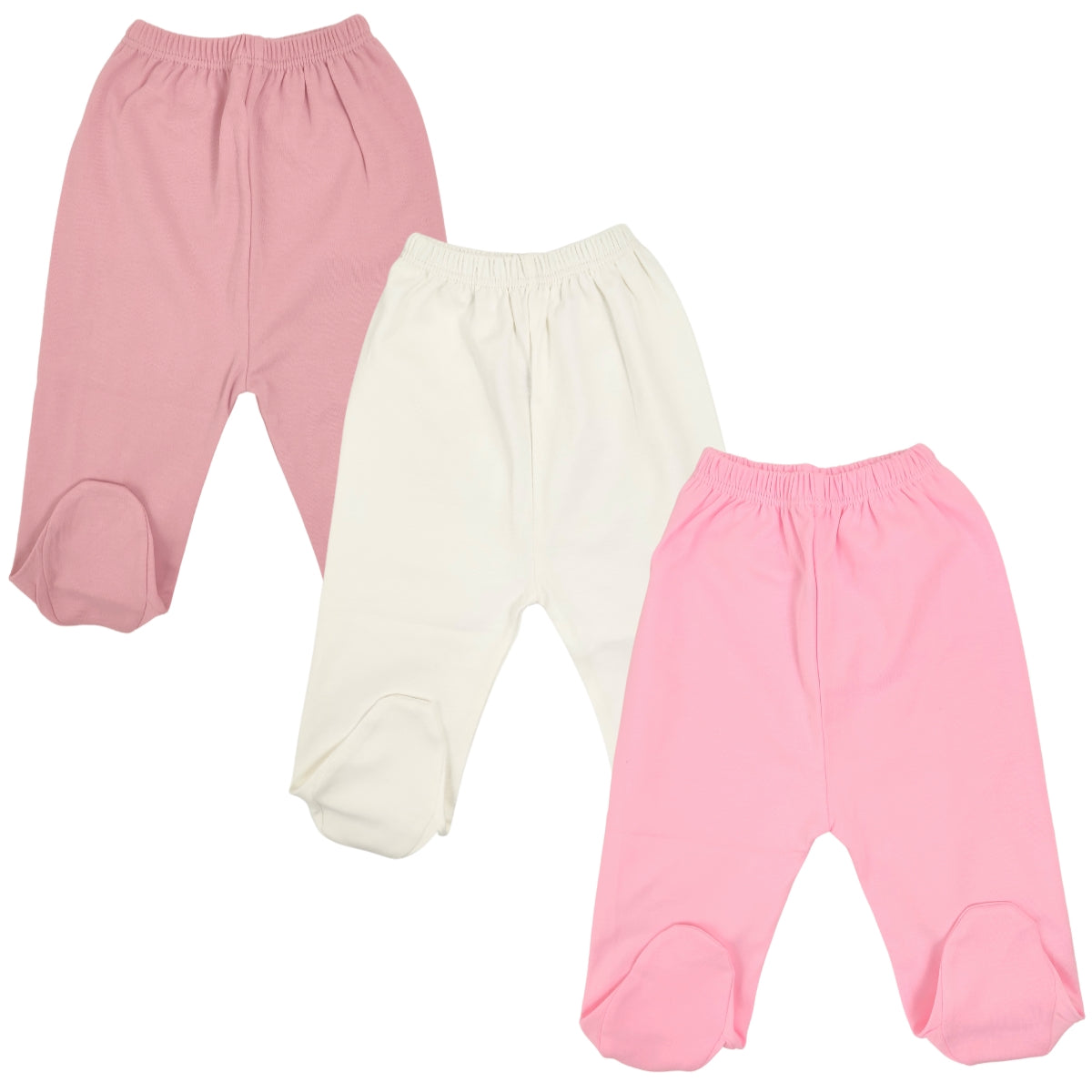 Pack 3 pantalones con pies 100% algodón - 09