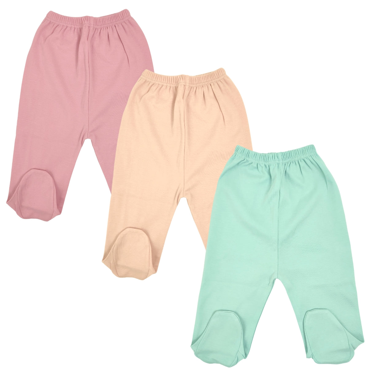 Pack 3 pantalones con pies 100% algodón - 10