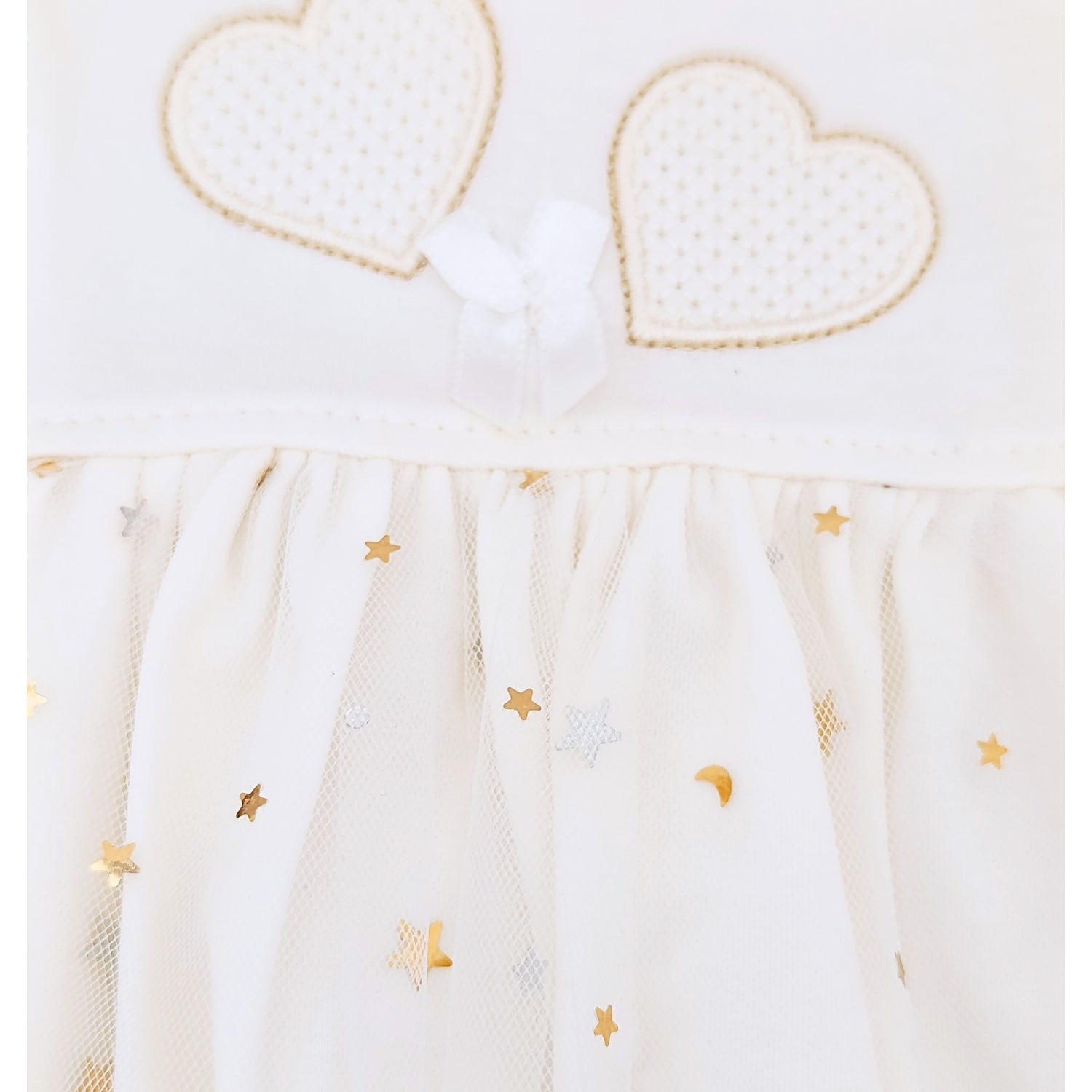 Vestido Corazones - Crema