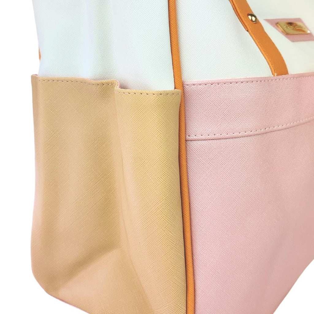 Bolso pañalera y portabiberon - Rosado -  TRIROS