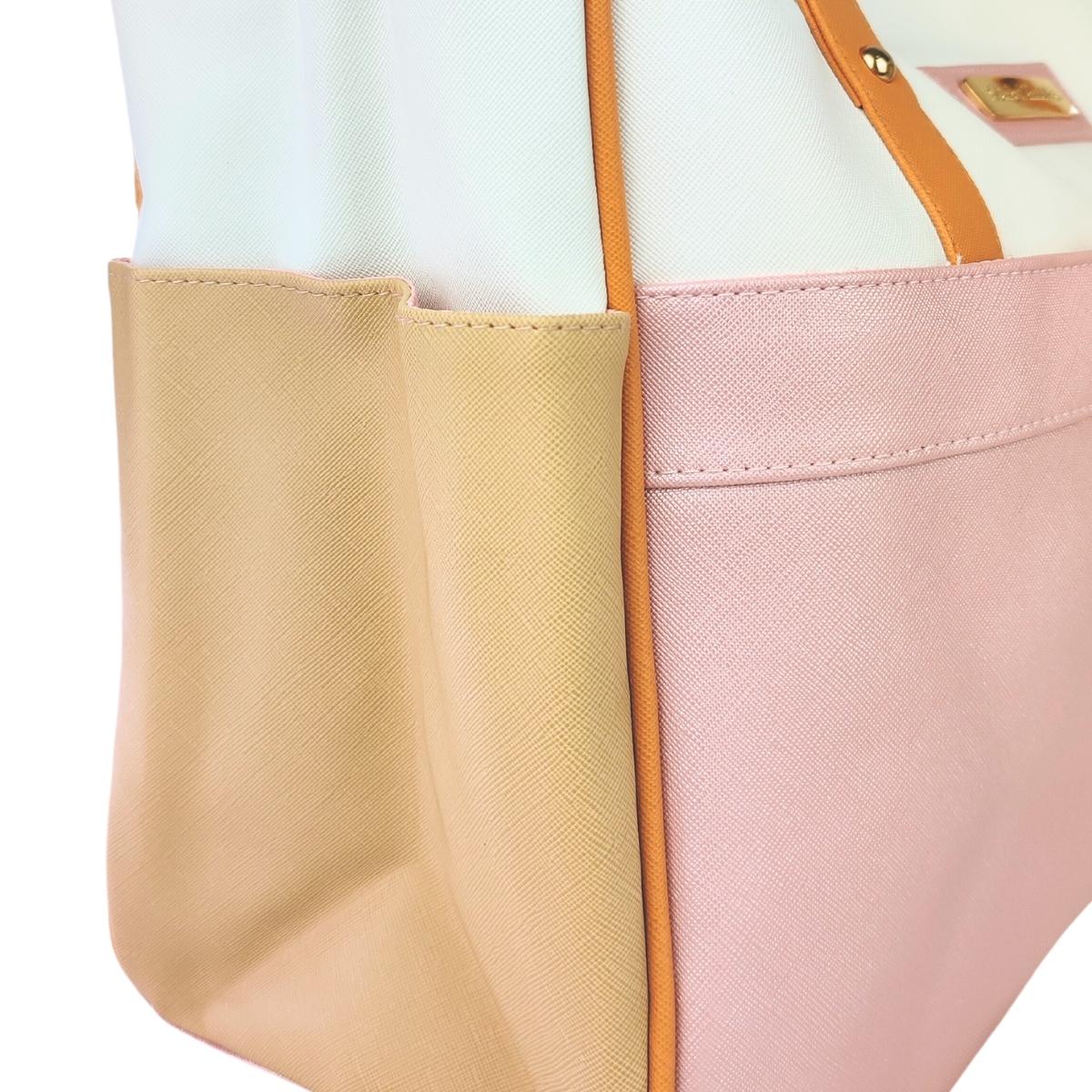 Bolso pañalera y portabiberon - Rosado -  TRIROS