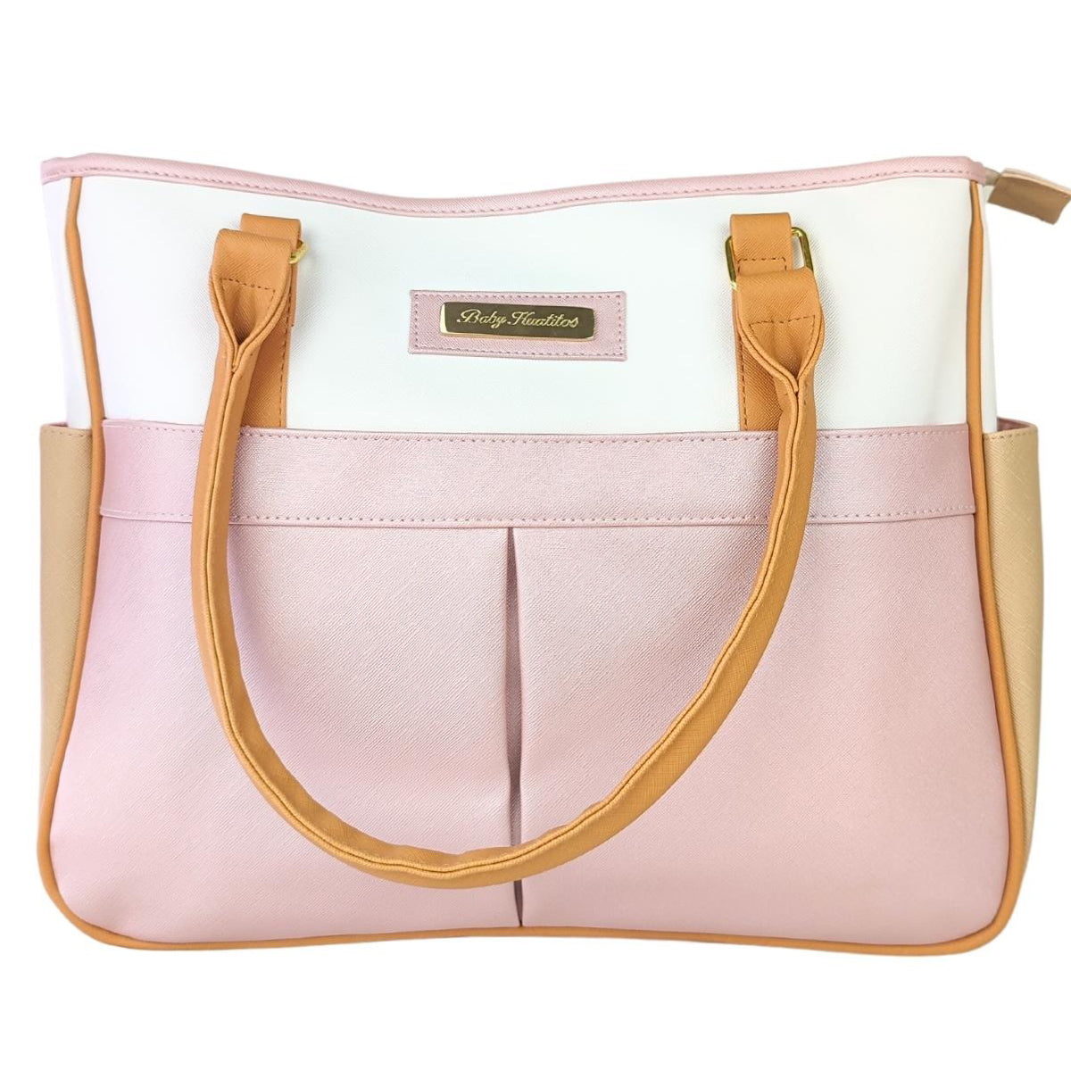 Bolso pañalera y portabiberon - Rosado -  TRIROS