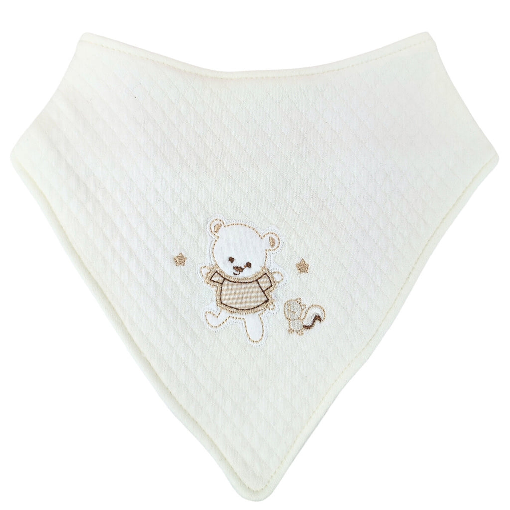 Pack 3 Bandanas Baberos en algodón jacquard con broche - W06