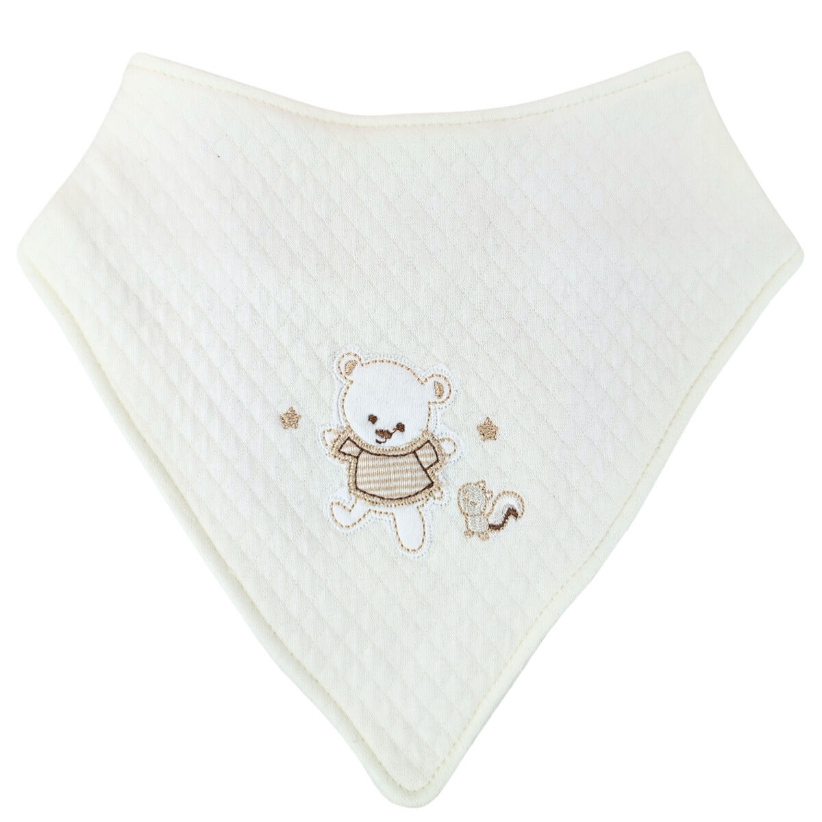 Pack 3 Bandanas Baberos en algodón jacquard con broche - W06
