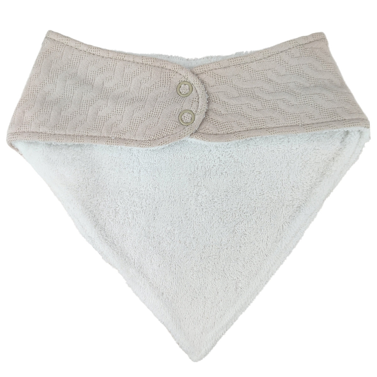 Pack 3 Bandanas Baberos en algodón jacquard con broche - W06