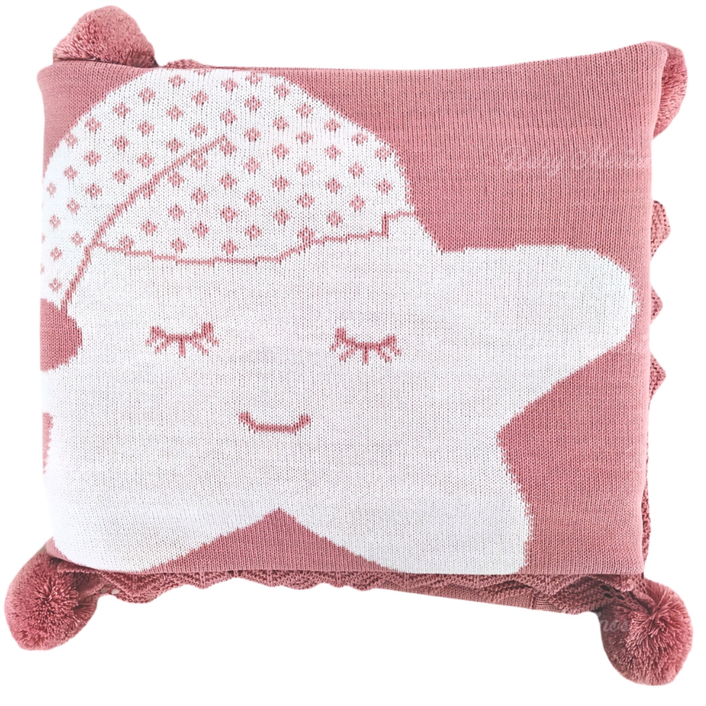 Colcha Hilo Tacto Estrella - Palo Rosa PRB