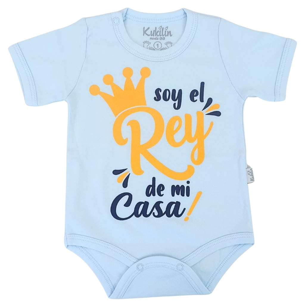Body Bebé Manga Corta - Soy el rey de mi casa - N257
