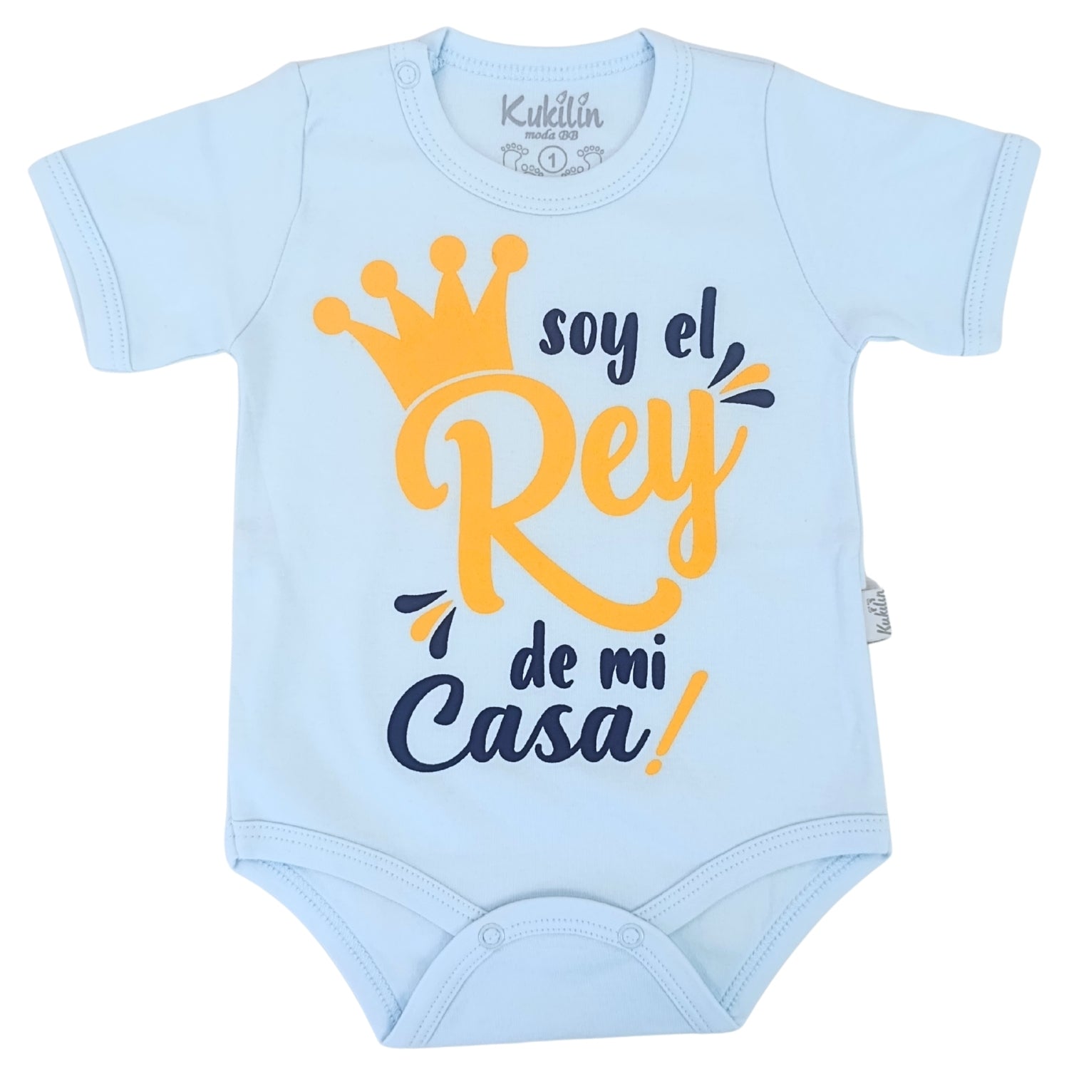 Body Bebé Manga Corta - Soy el rey de mi casa - N257