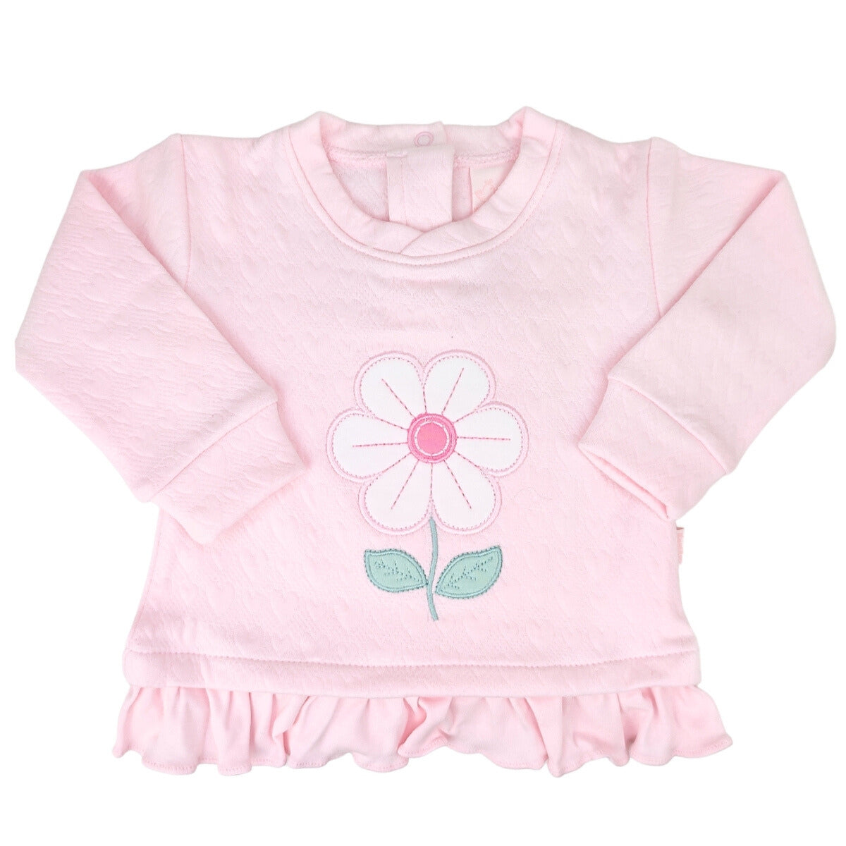 Conjunto Jacquard Flor - 3 piezas - Rosado - Talla 0