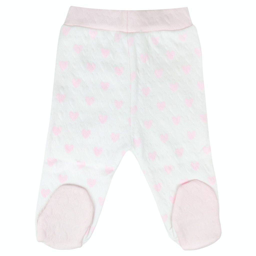 Conjunto Jacquard Flor - 3 piezas - Rosado - Talla 0