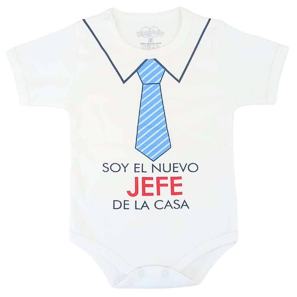 Body Bebé Manga Corta - Soy el nuevo JEFE - N269