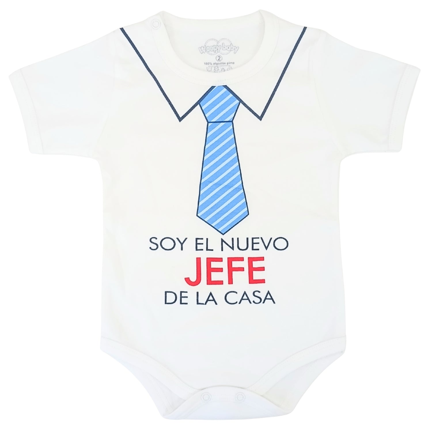 Body Bebé Manga Corta - Soy el nuevo JEFE - N269