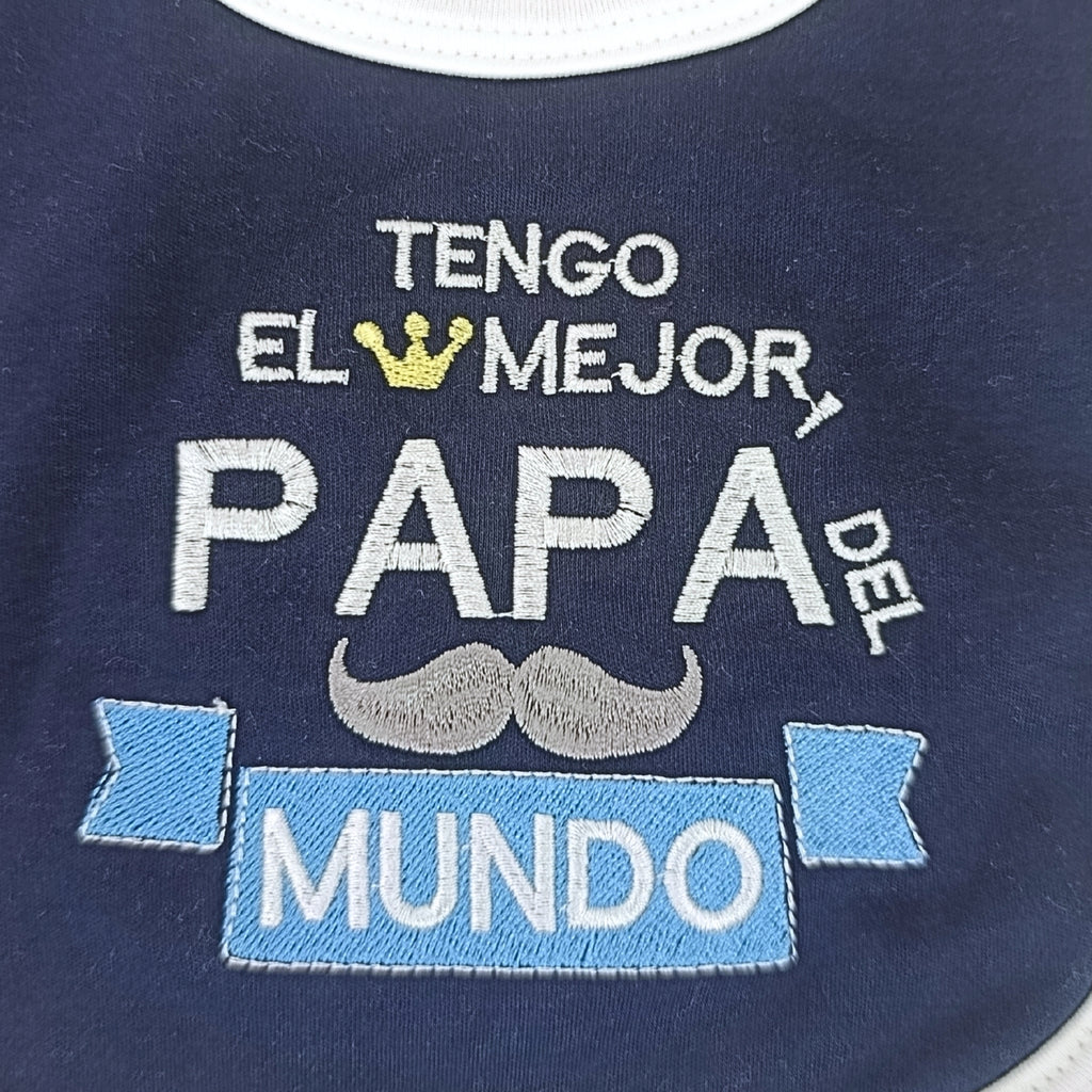 Babero en algodón Con Broche - N24