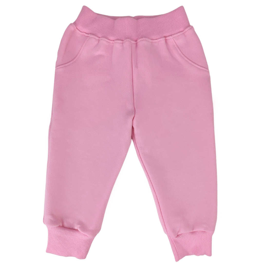 Pantalon Bebe Jogger - French Terry - Rosado