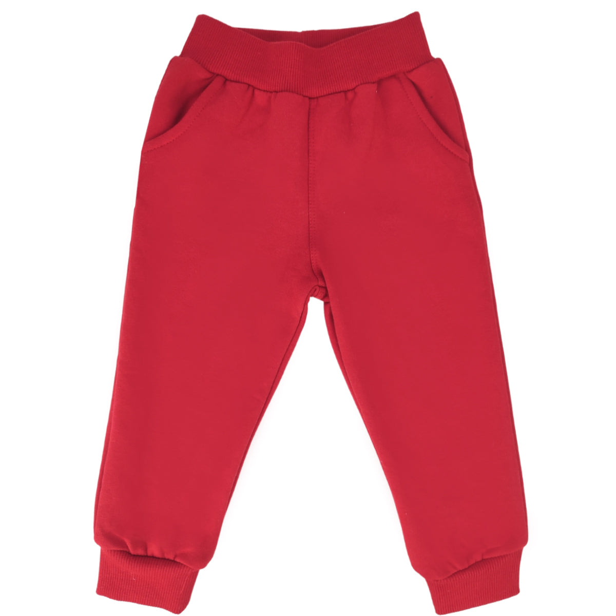 Pantalon Bebe Jogger - French Terry - Rojo