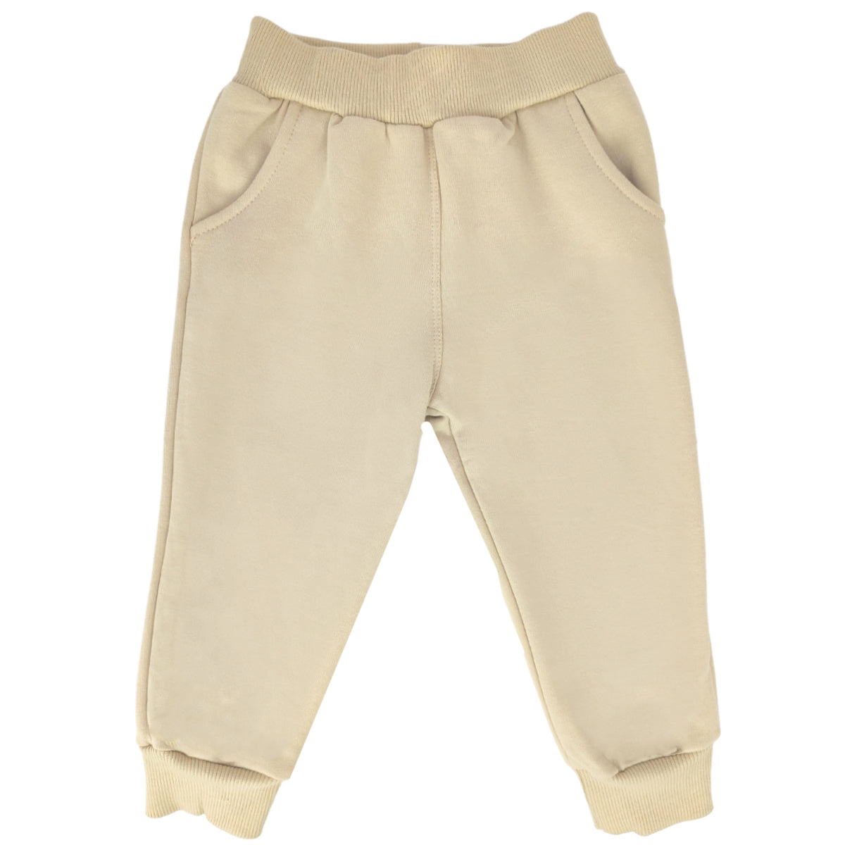 Pantalon Bebe Jogger - French Terry - Beige