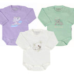 Set 3 Bodys Manga larga 100% algodón - M03
