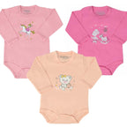 Set 3 Bodys Manga larga 100% algodón - M06