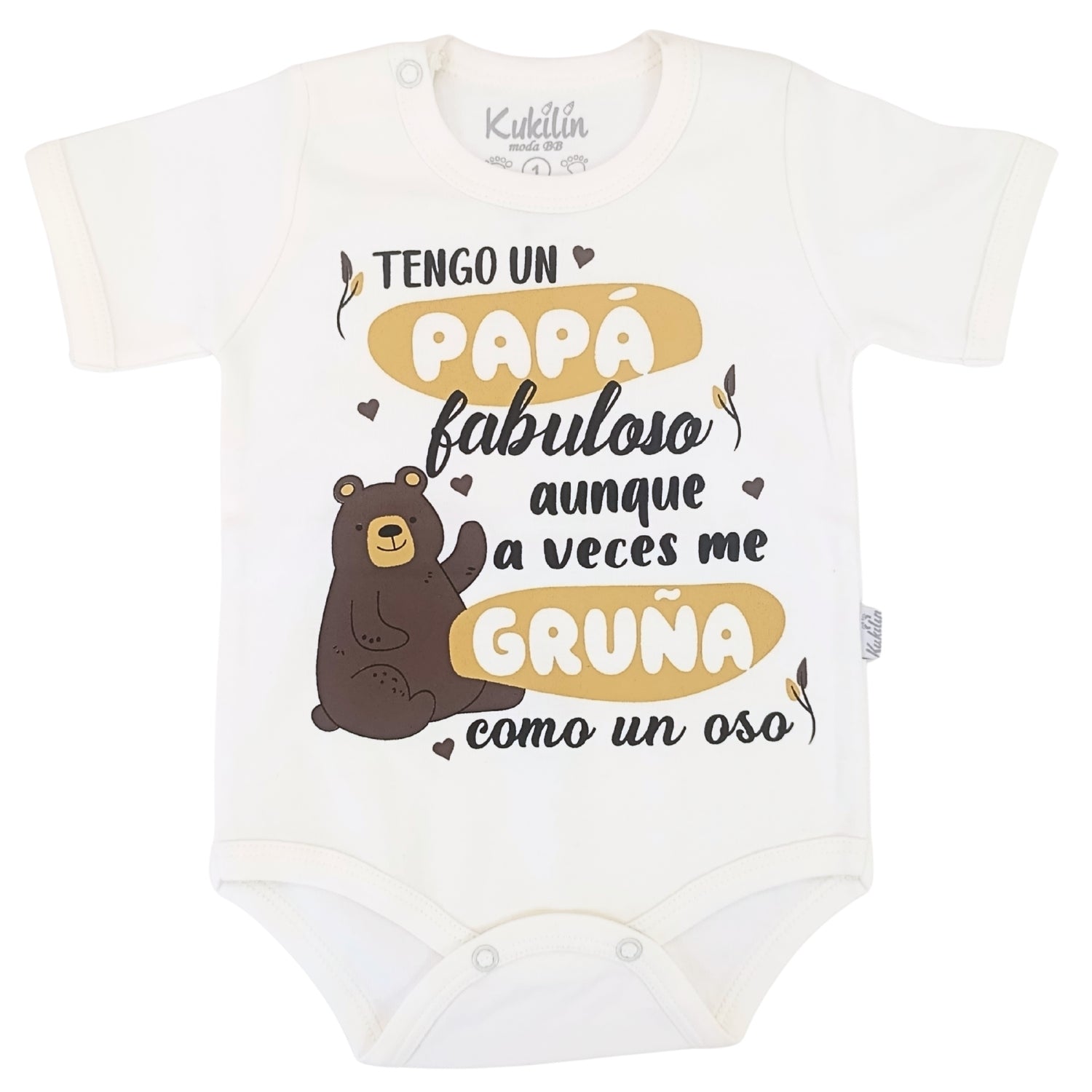 Body Bebé Manga Corta - Tengo un papa - N275