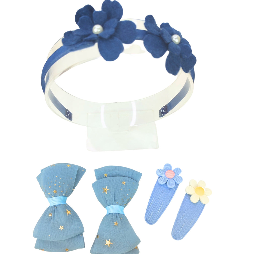Set Vincha y ganchos Niña M02