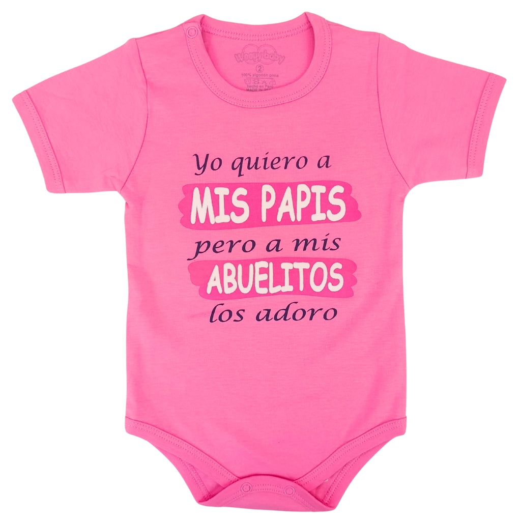 Body Bebé Manga Corta - Mis abuelitos - N285