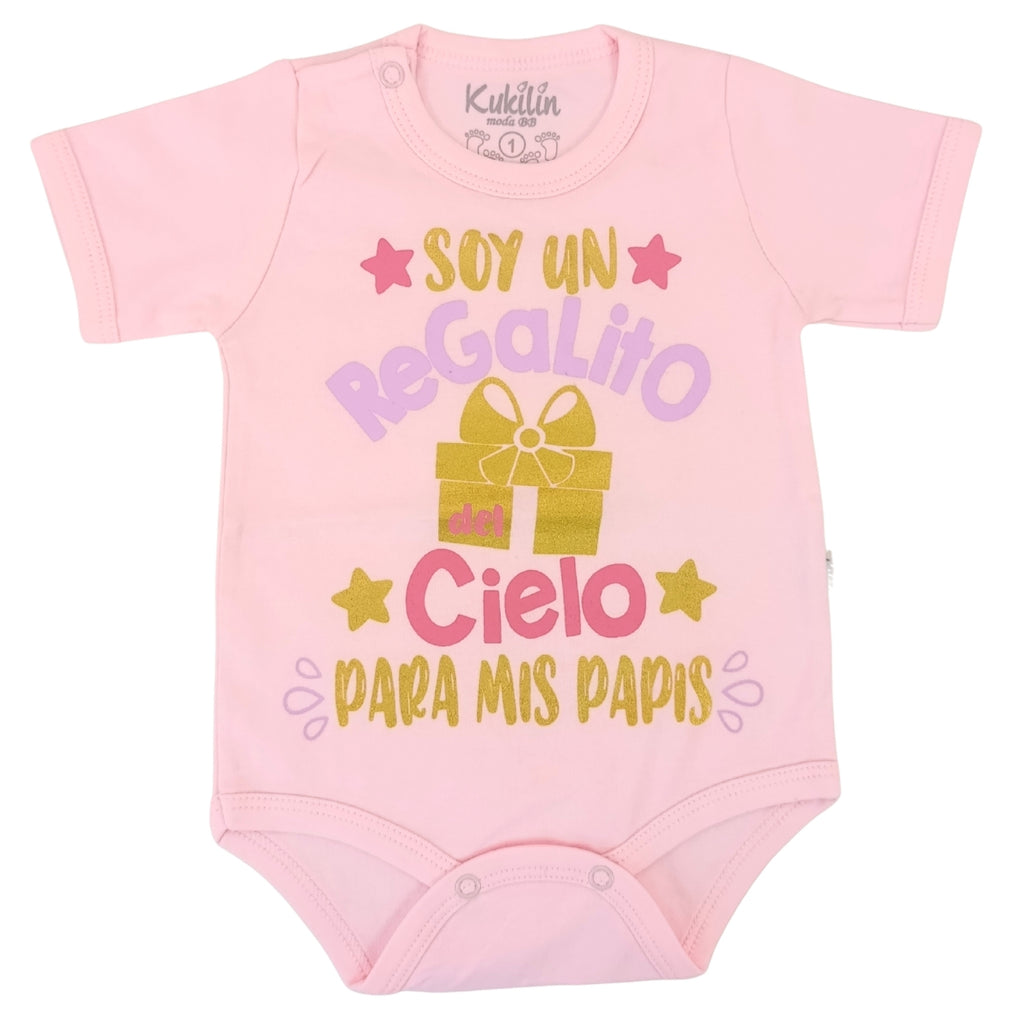 Body Bebé Manga Corta - Soy un regalito - N291