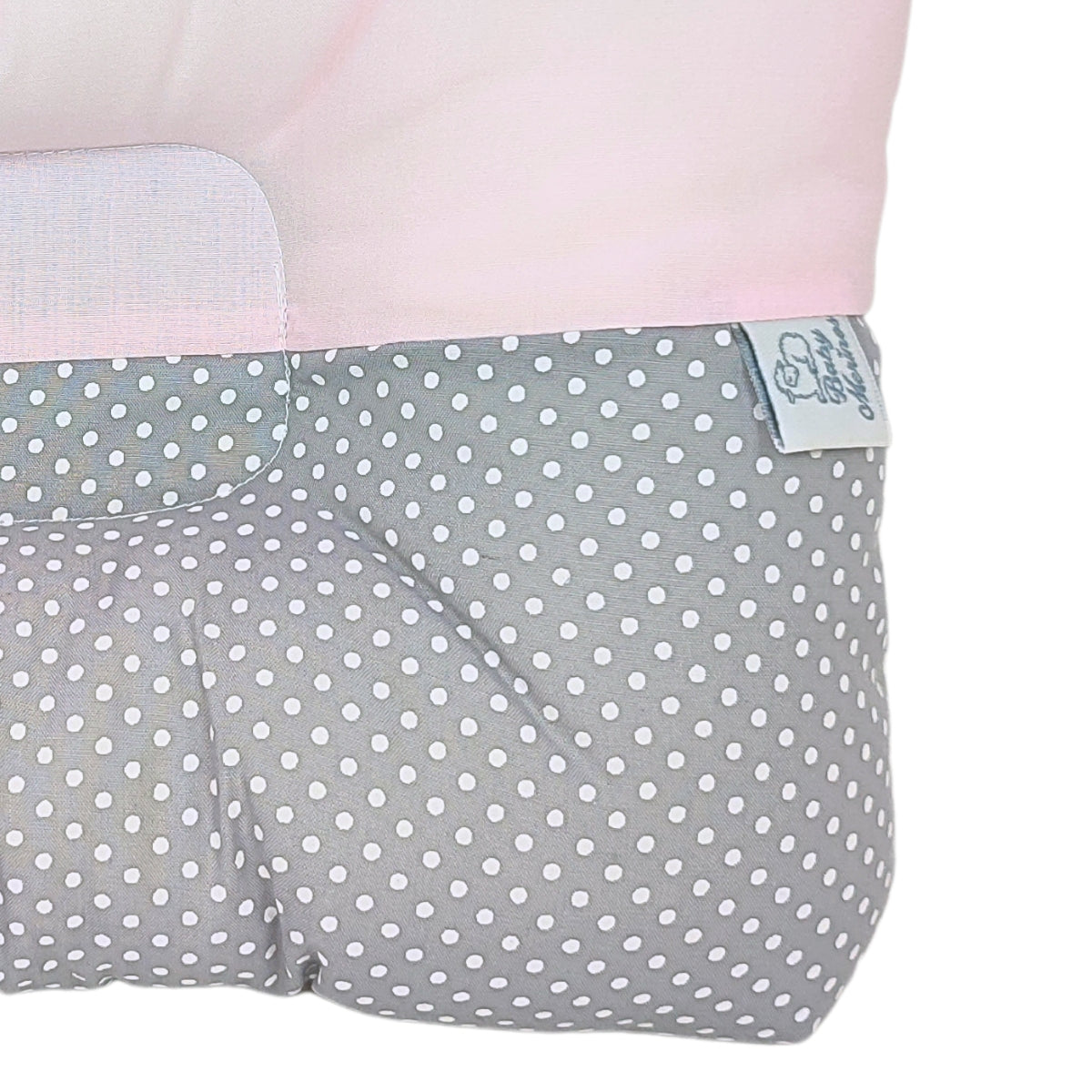 Almohada Anti Cabeza Plana Puntos blancos / Rosado