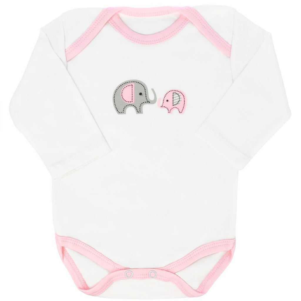 Ajuar Bebe - Algodón - Elefante - 6 piezas - Rosado