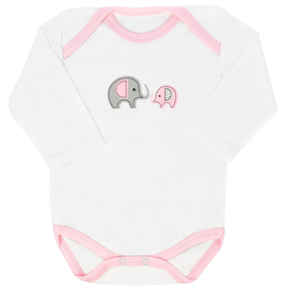 Ajuar Bebe - Algodón - Elefante - 6 piezas - Rosado