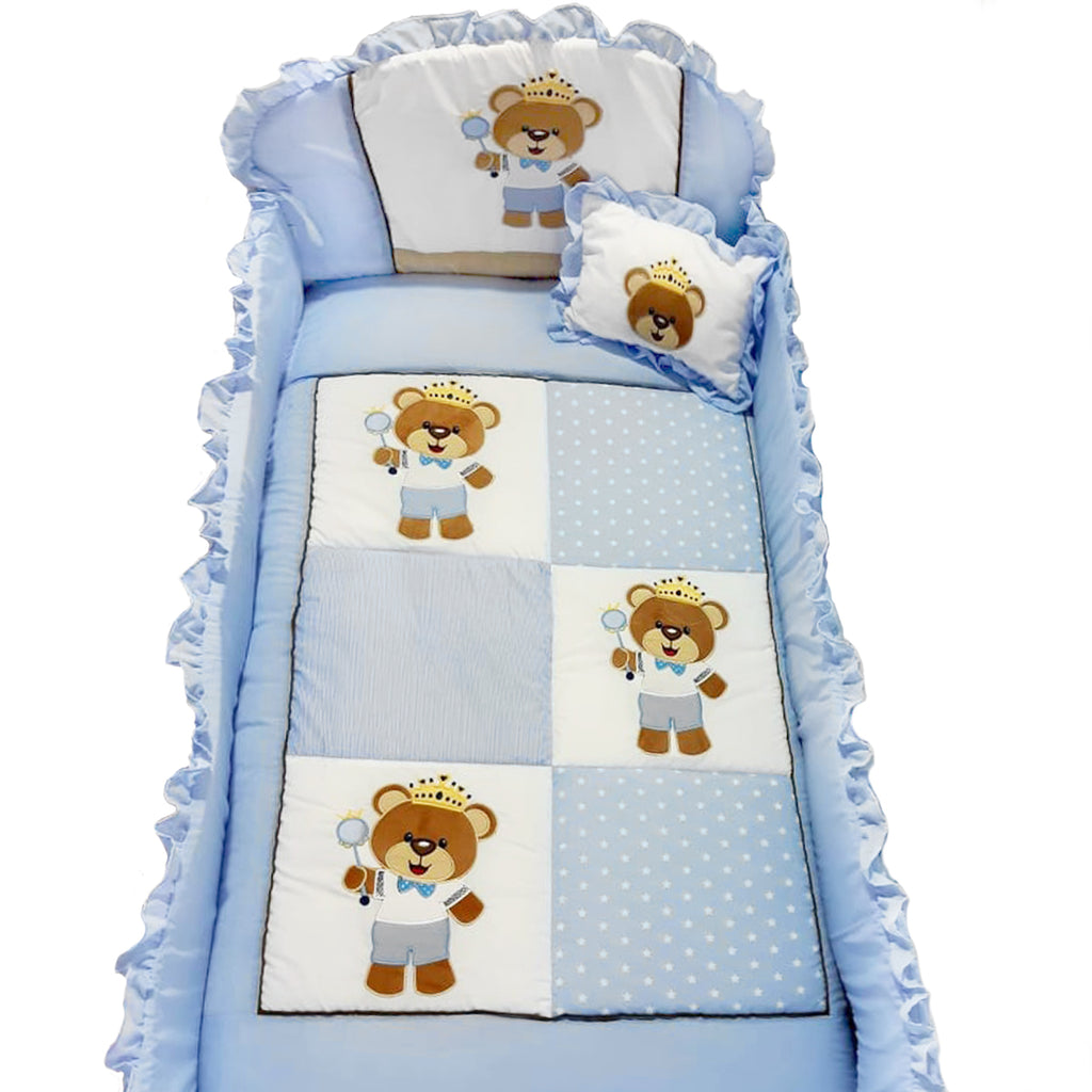 Set de cuna y Protector - Tradición - Osito Rey