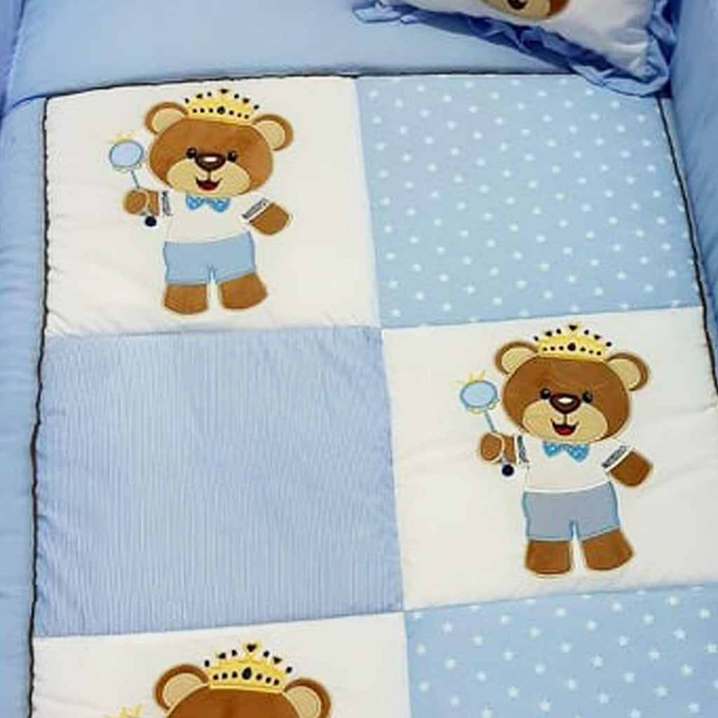 Set de cuna y Protector - Tradición - Osito Rey