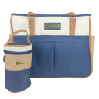 Bolso pañalero y portabiberon - Azul Acero -  TRIAZU