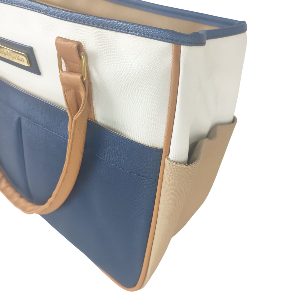 Bolso pañalero y portabiberon - Azul Acero -  TRIAZU