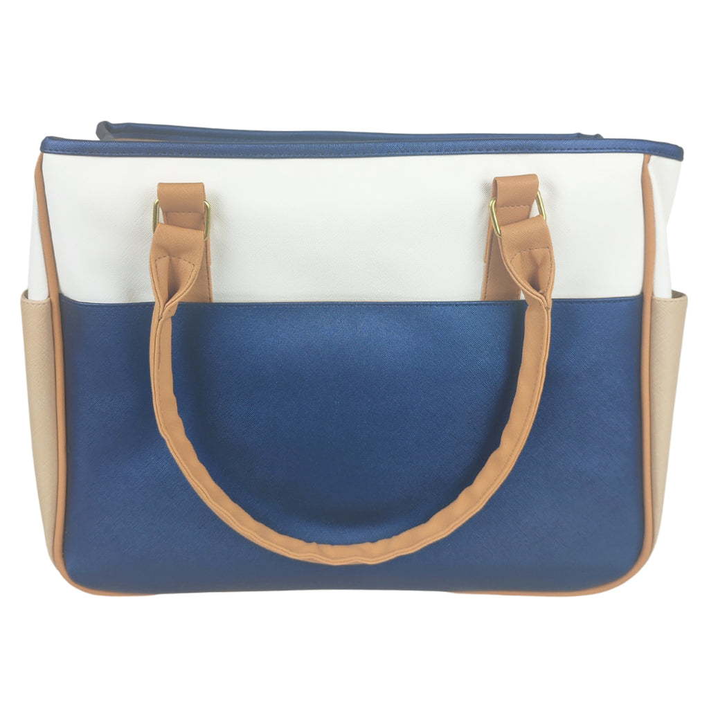 Bolso pañalero y portabiberon - Azul Acero -  TRIAZU