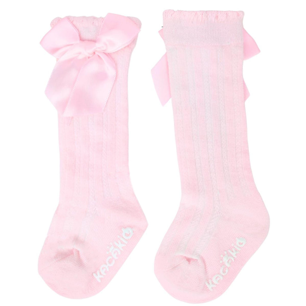 Medias largas - Lazo - Rosado