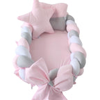 Nido colecho trenzado - Rosado - Gris-Blanco
