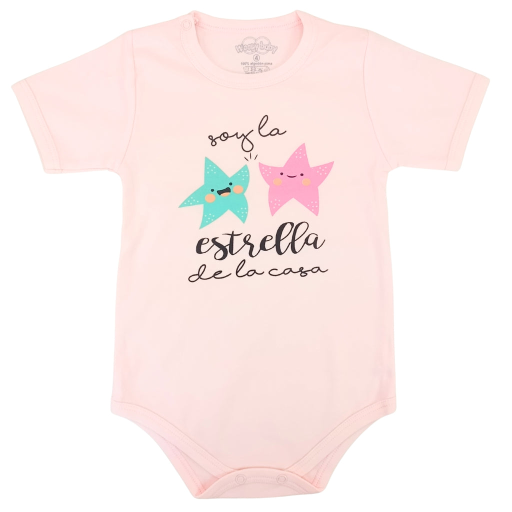 Body Bebé Manga Corta - Soy la estrella de la casa - N301