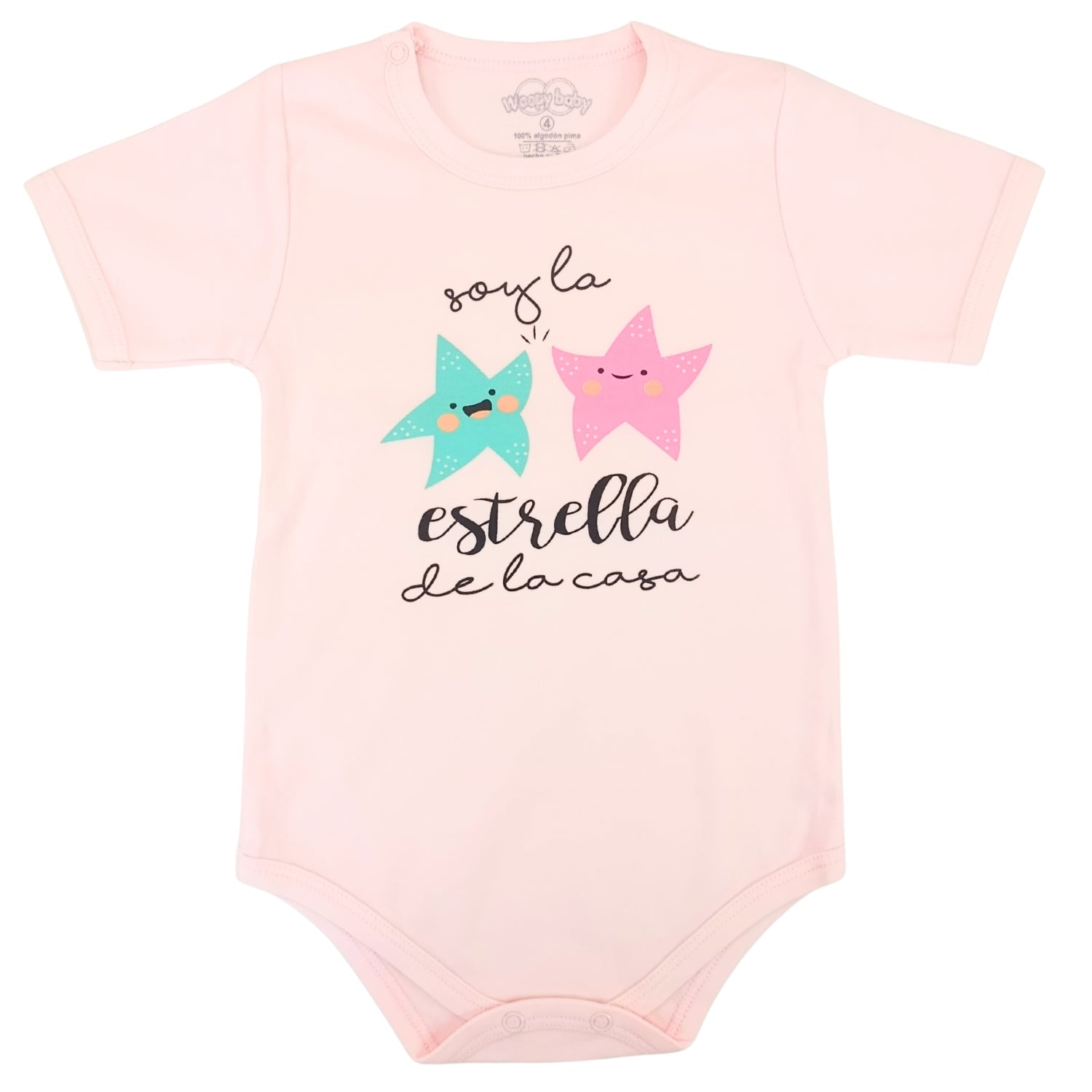 Body Bebé Manga Corta - Soy la estrella de la casa - N301
