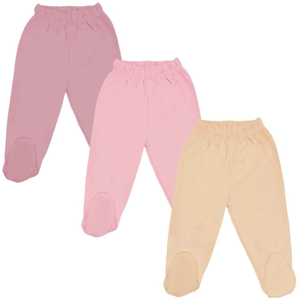 Set 3 pantalones bebé 100% algodón Niña