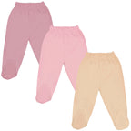 Set 3 pantalones bebé 100% algodón Niña