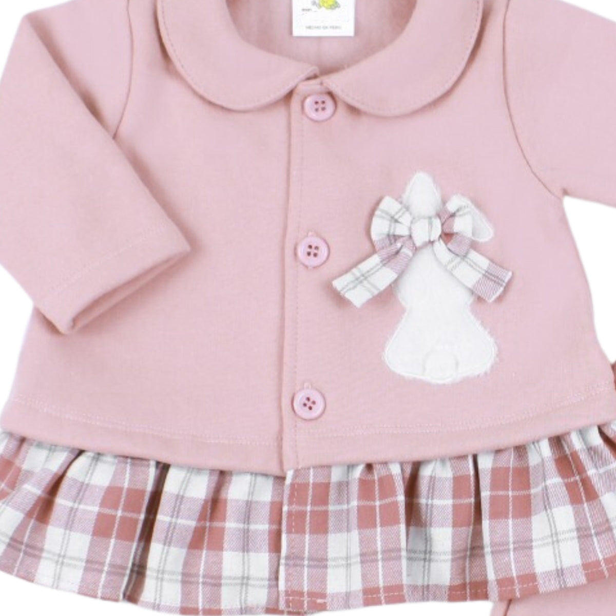 Conjunto Vestido bebé Niña - 3 piezas - Kitty - Palo Rosa